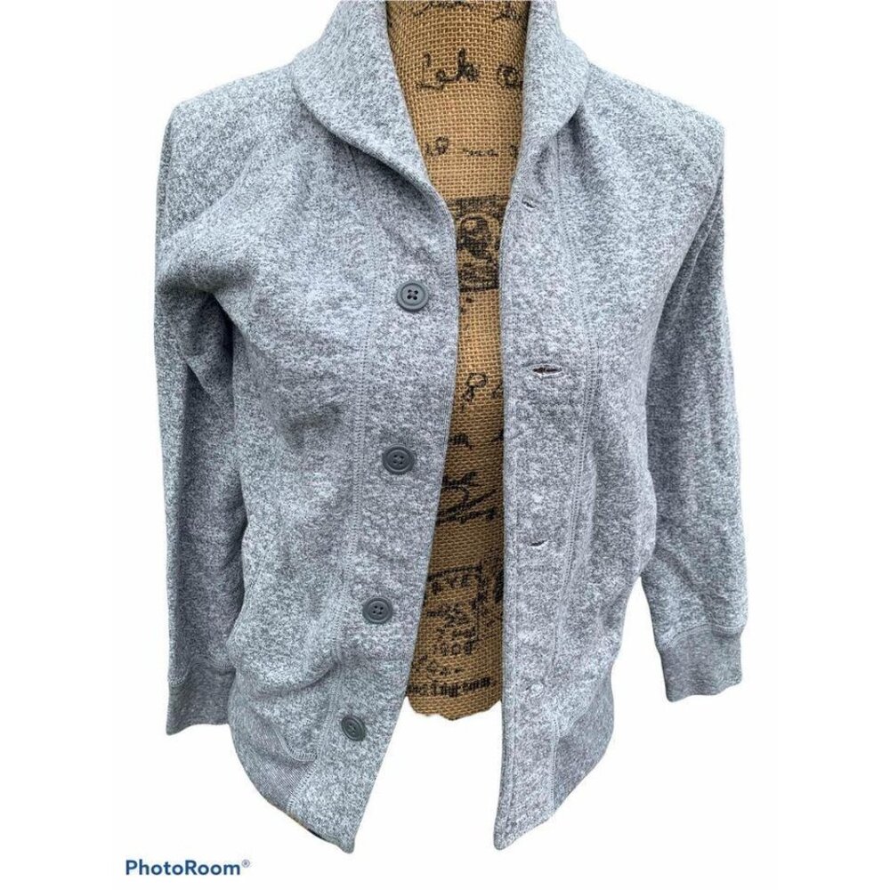 🍒 2/$20 🍒 Gap Kids Gray Heather Button Up Jacket Large